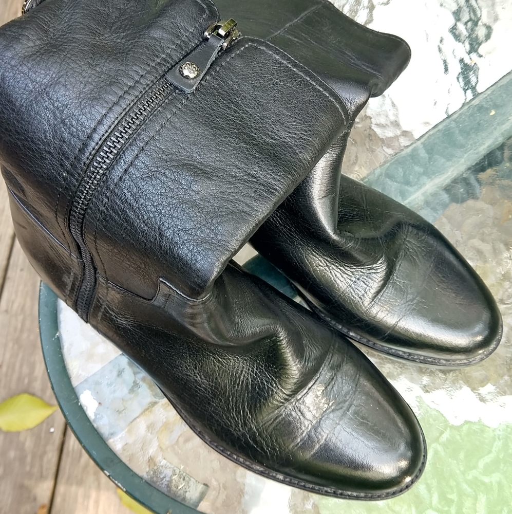 Sandra Valeri brand new leather Moto boots  sz 9,5